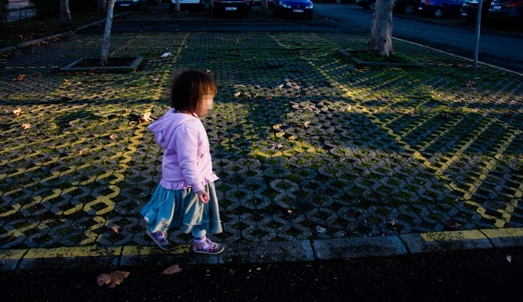 The parking between gimnazija and the former Dom, where river once was.