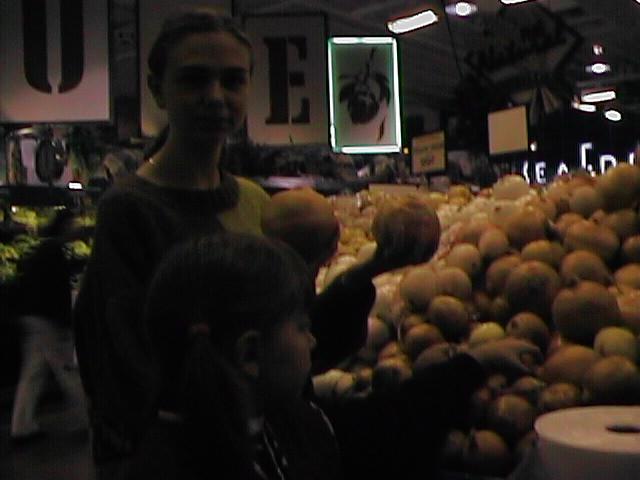 Onions, canteloupe sized